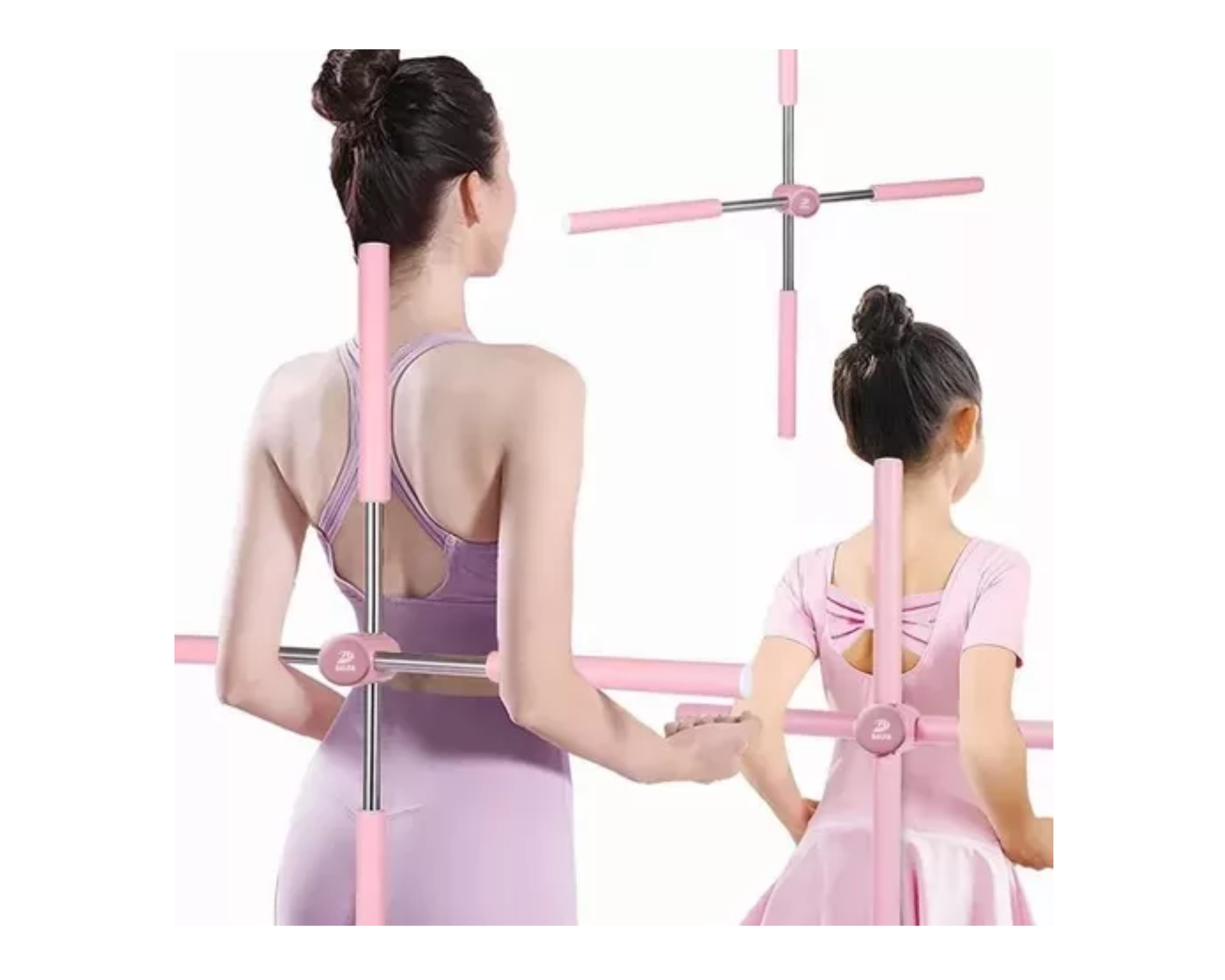 Corrector de Postura Rosa P/ Espalda en Cruz / Yoga Estiramiento