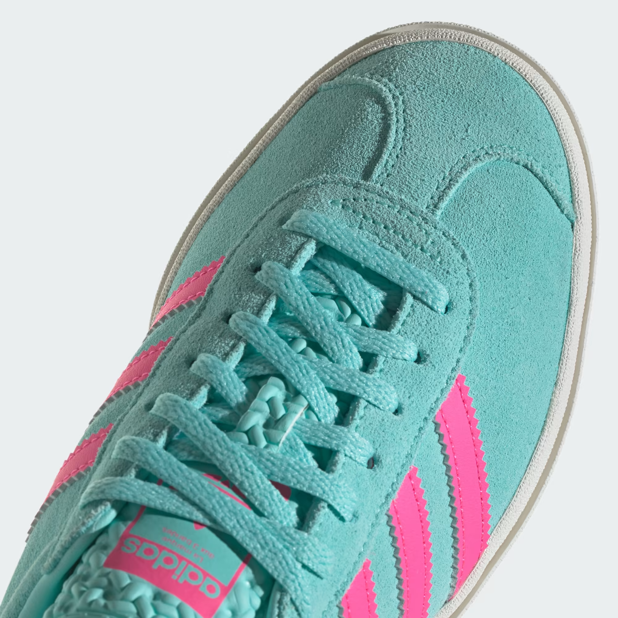 adidas gazelle silver green womens Adidas Gazelle Indoor Flash Aqua Pink – Next Step main image 1