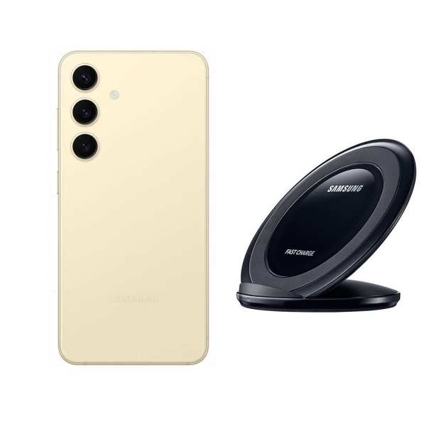 Samsung Galaxy S24 Dorado 128GB Nuevo Snapdragon + Cargador inalámbrico.