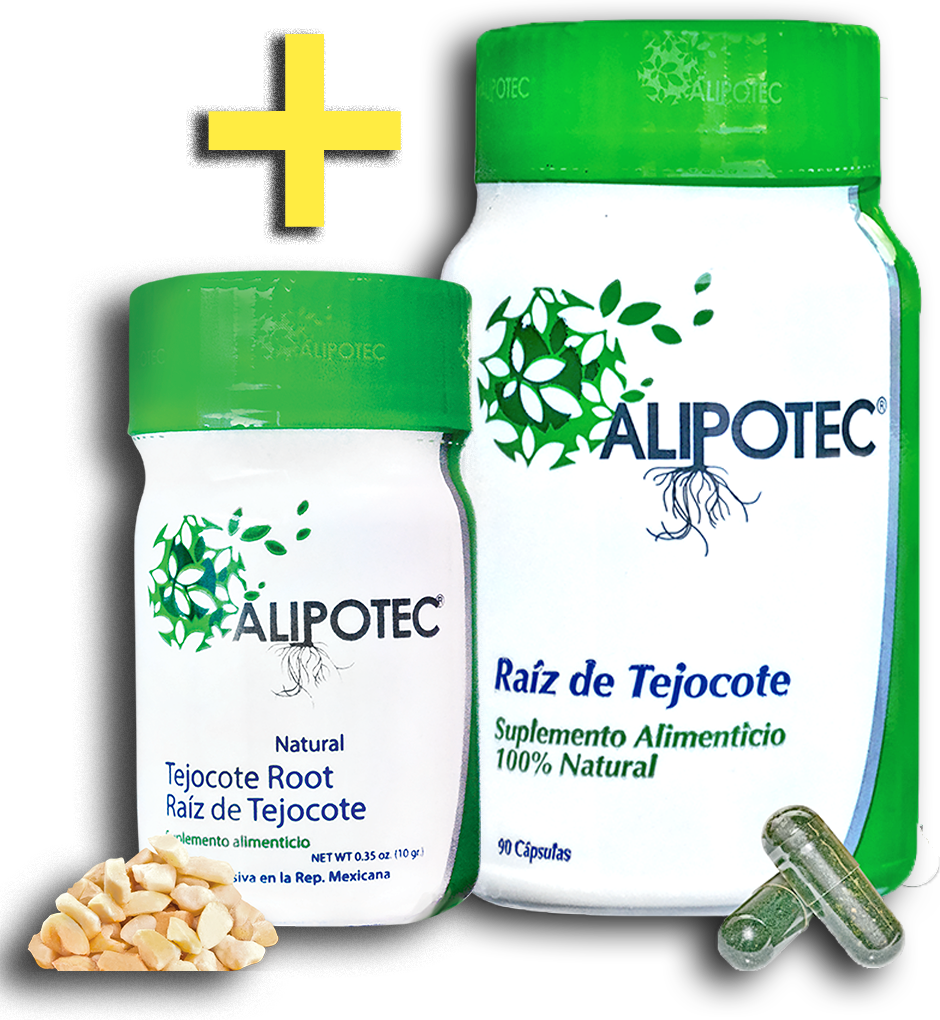 Alipotec® Raiz de Tejocote + Capsula Alipotec Individual Para 90 Dias CU