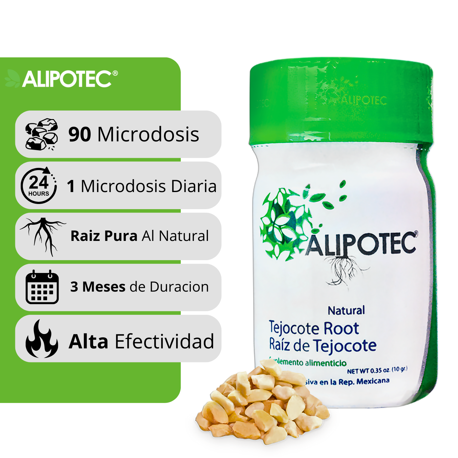 Alipotec® Raiz de Tejocote Duo-Pack (180 Dias) + Envio GRATIS