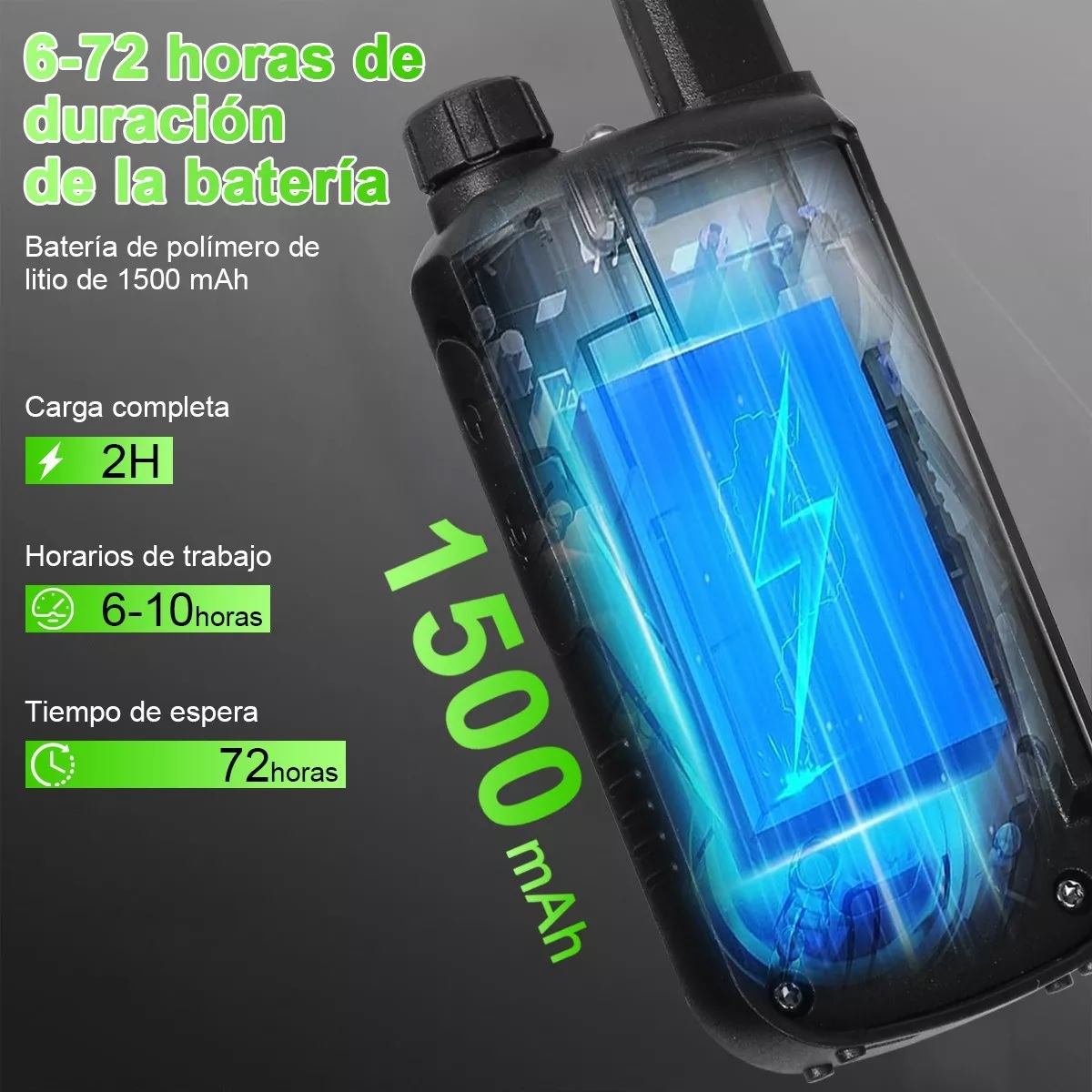 Walkie Talkie Radios Comunicación Recargable 5km 2pcs