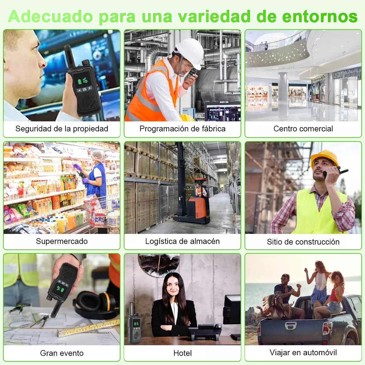 Walkie Talkie Radios Comunicación Recargable 5km 2pcs