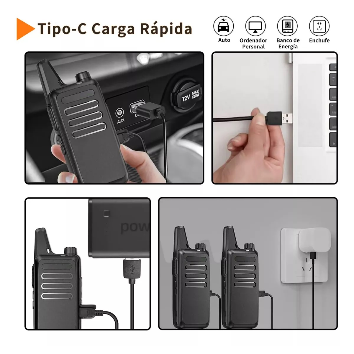 Radios Walkie Talkies Bf Vt-c2 Usb Recargable 2 Pzas
