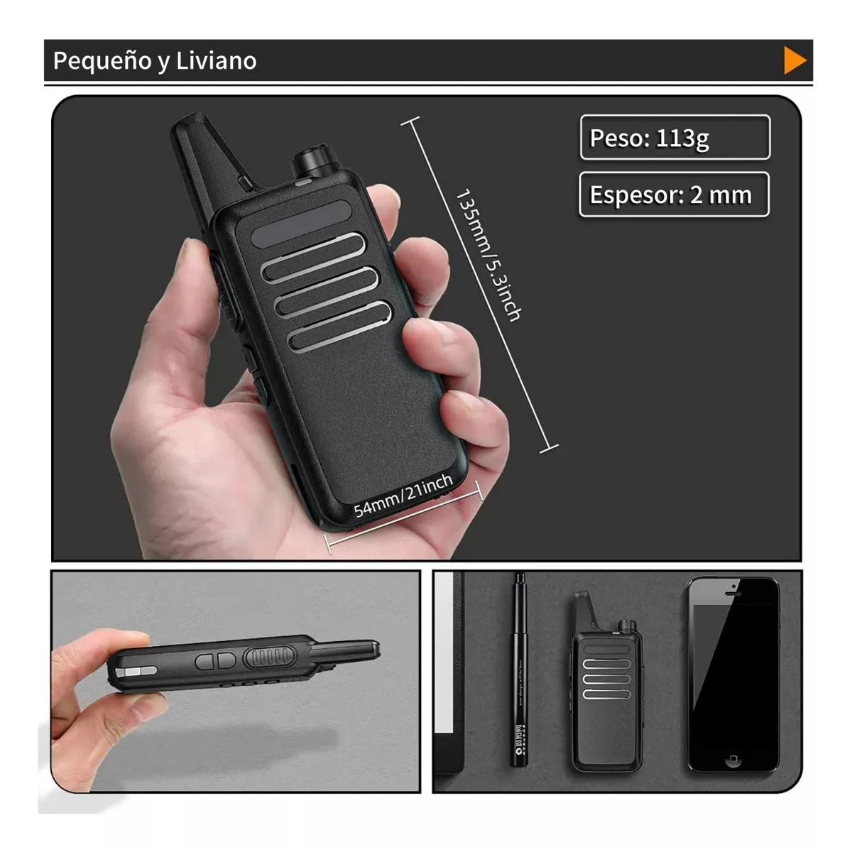 Radios Walkie Talkies Bf Vt-c2 Usb Recargable 2 Pzas