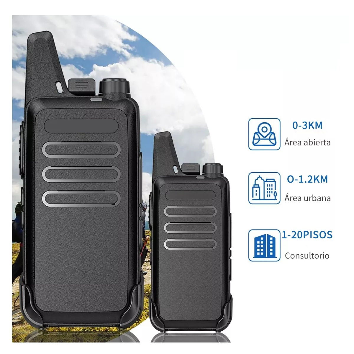 Radios Walkie Talkies Bf Vt-c2 Usb Recargable 2 Pzas