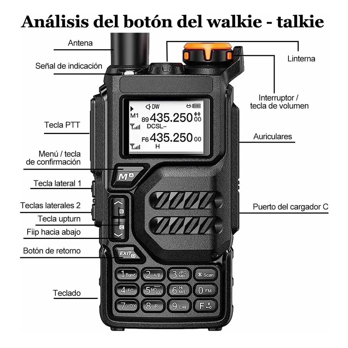 Radios Walkie Talkies Manos Libres Uhf Walkie Talkie 2pcs