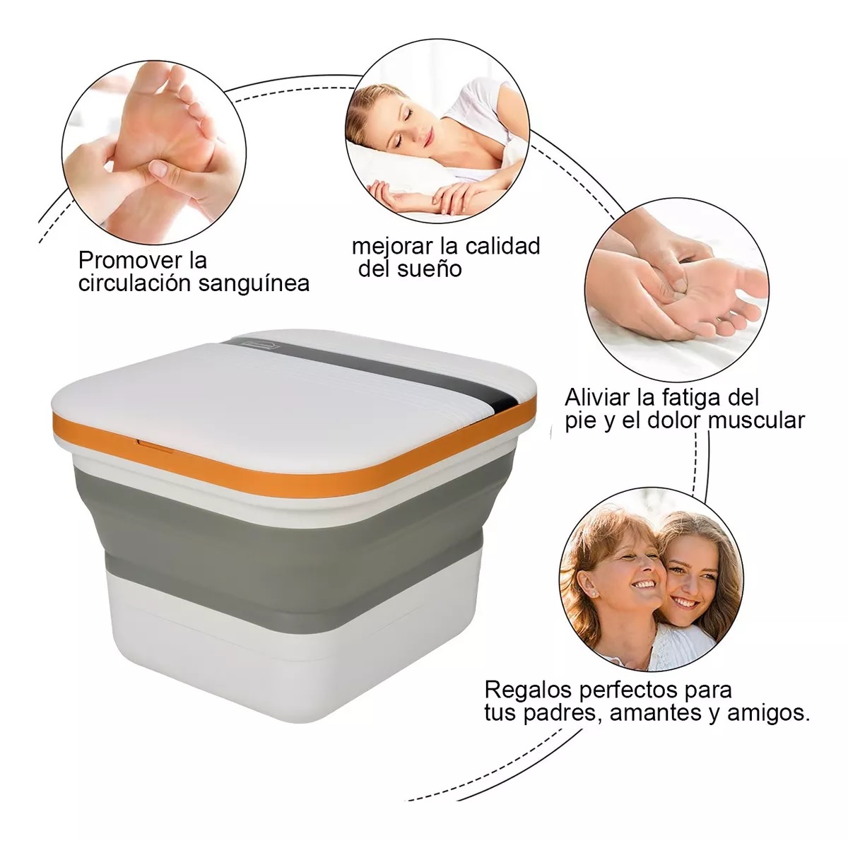 Tina De Spa Masaje Para Pies Rodillo Infrarrojo Termostático