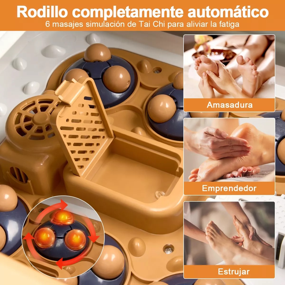 Tina De Spa Masaje Para Pies Rodillo Infrarrojo Termostático