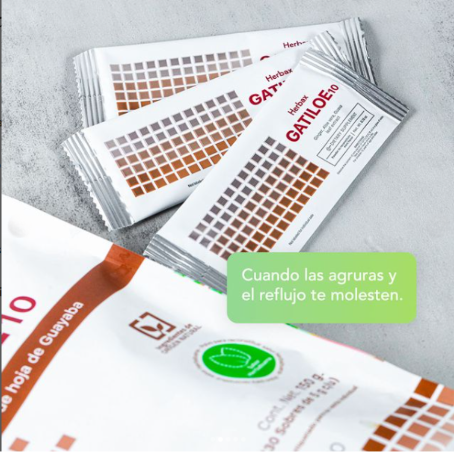 Suplemento Gatiloe  auxiliar contra la acidez y gastritis.