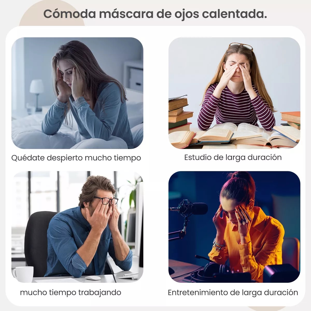 Masajeador De Ojos Bolsas Ojeras Con Calor Bluetooth Música