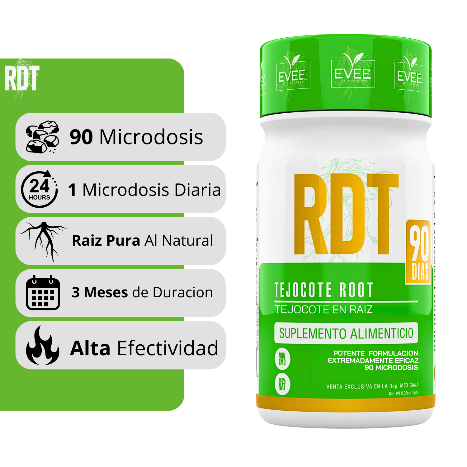 RDT® Raiz de Tejocote Individual (90 Dias) + Envio GRATIS