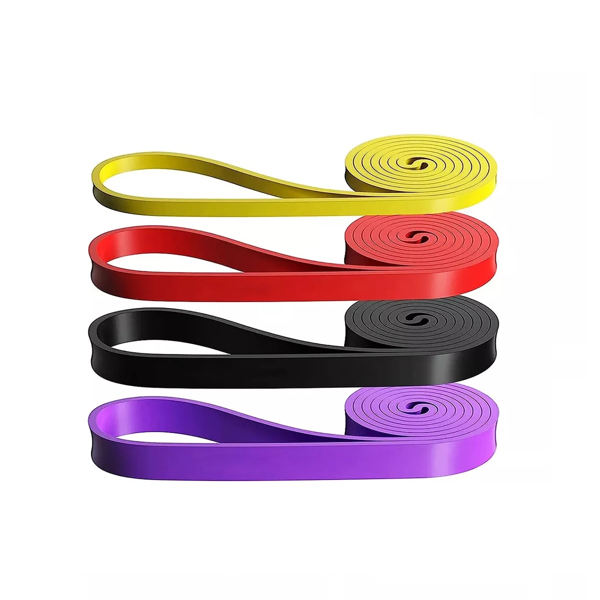 Kit 4 Pcs Bandas De Resistencia De Ejercicio Yoga Y Fitness 