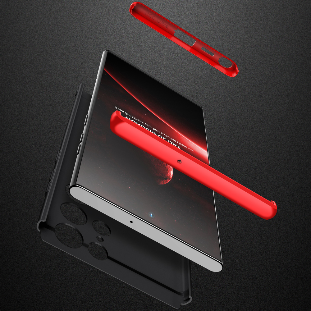 Funda Delgada para Samsung Galaxy S24 Ultra Negro con Rojo