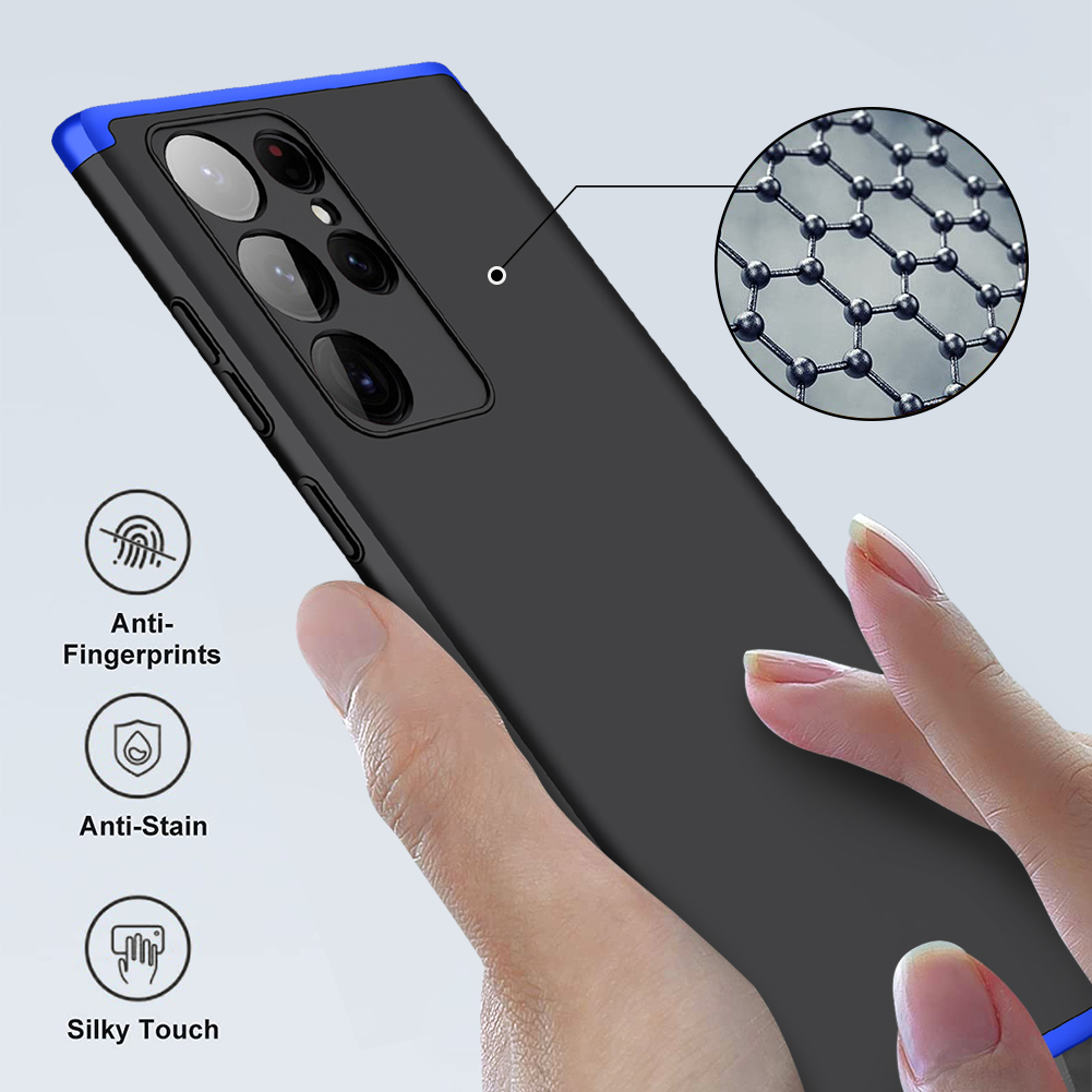 Funda Delgada para Samsung Galaxy S24 Ultra Negro con Azul