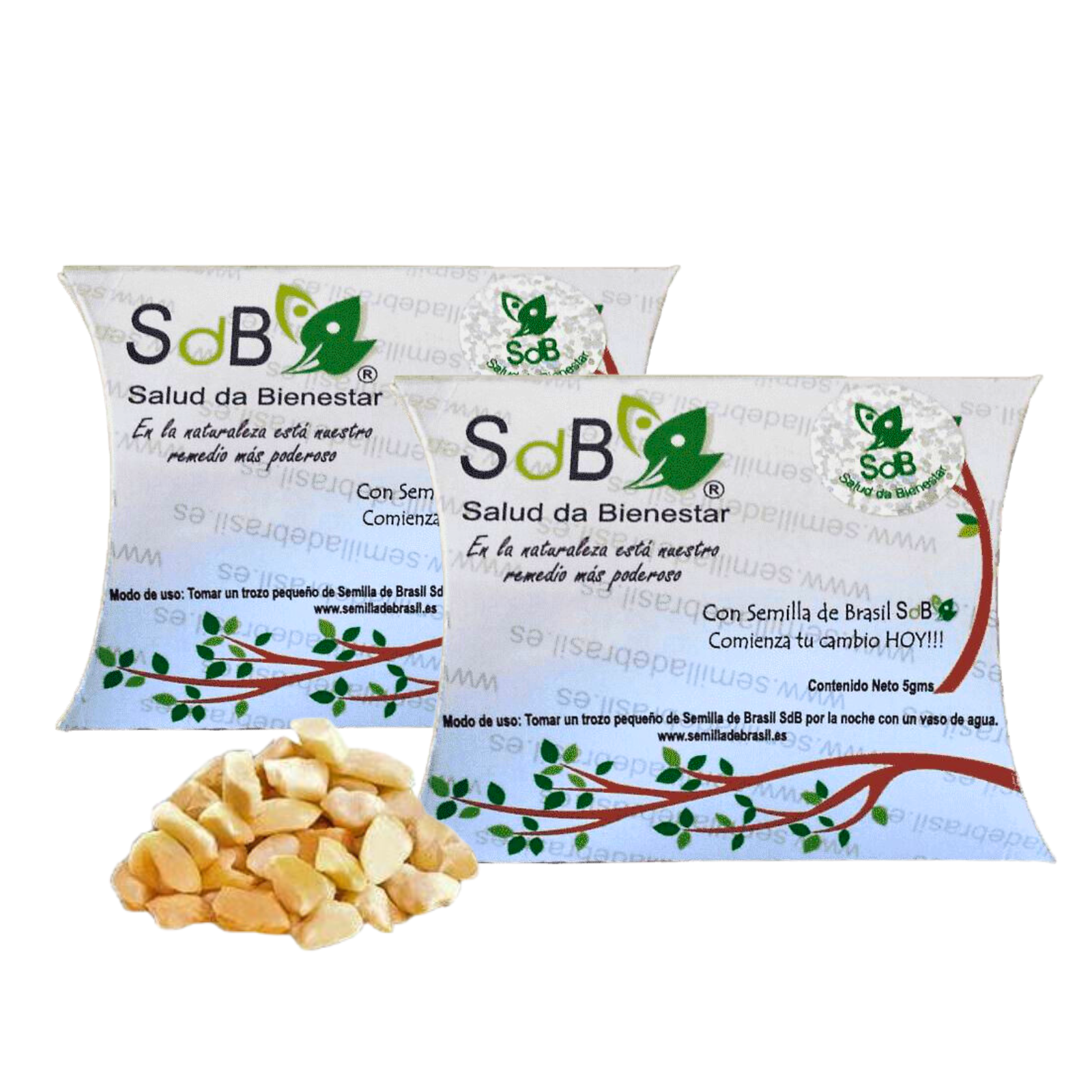 Semilla de Brasil SdB® Duo-Pack Tratamiento Completo de Original SdB para 120 Días. (2 Cajas + Instructivo Completo)