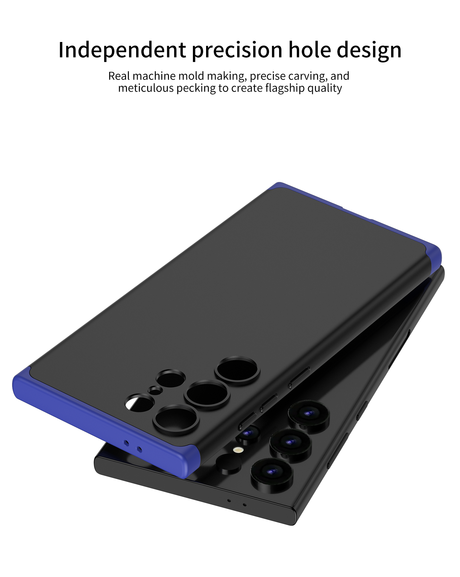 Funda Delgada para Samsung Galaxy S24 Ultra Negro con Azul