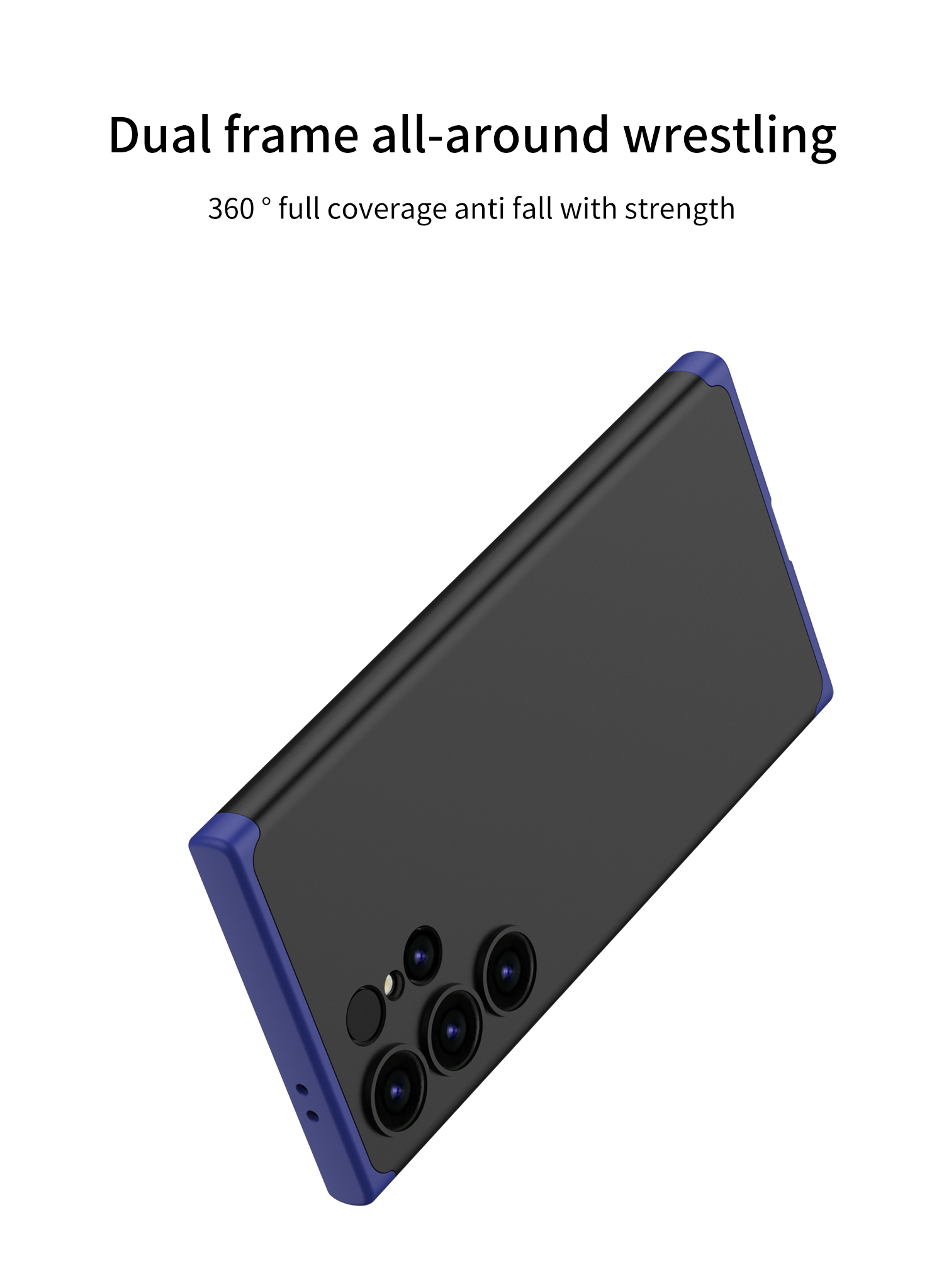 Funda Delgada para Samsung Galaxy S24 Ultra Negro con Azul