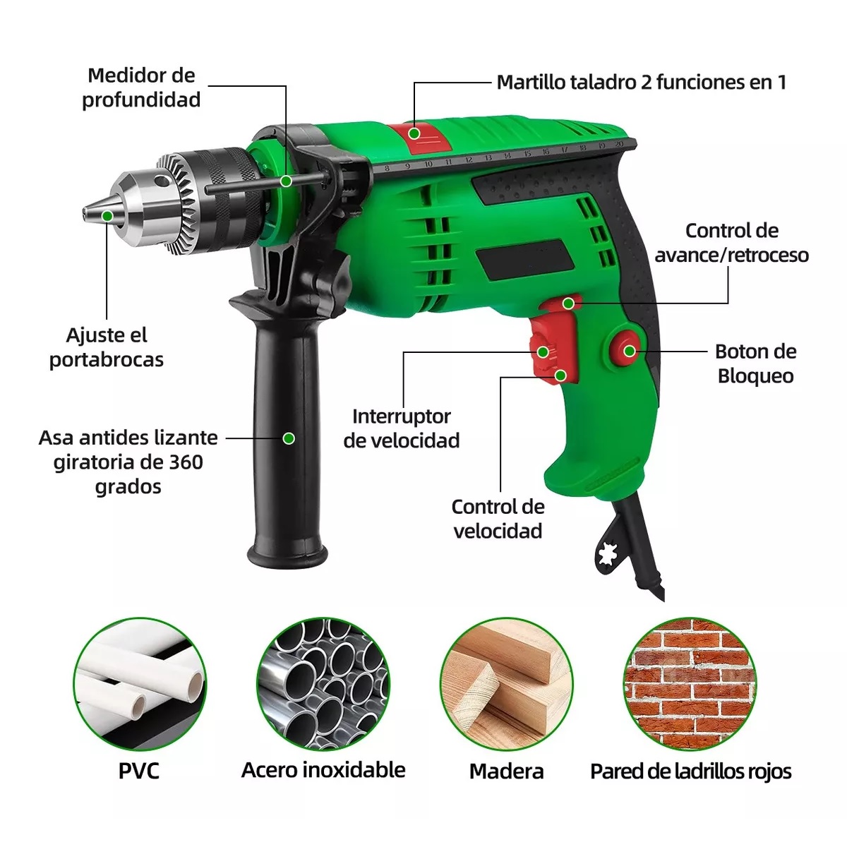 Rotomartillo Taladro Cincelador Perforador Sds Industrial