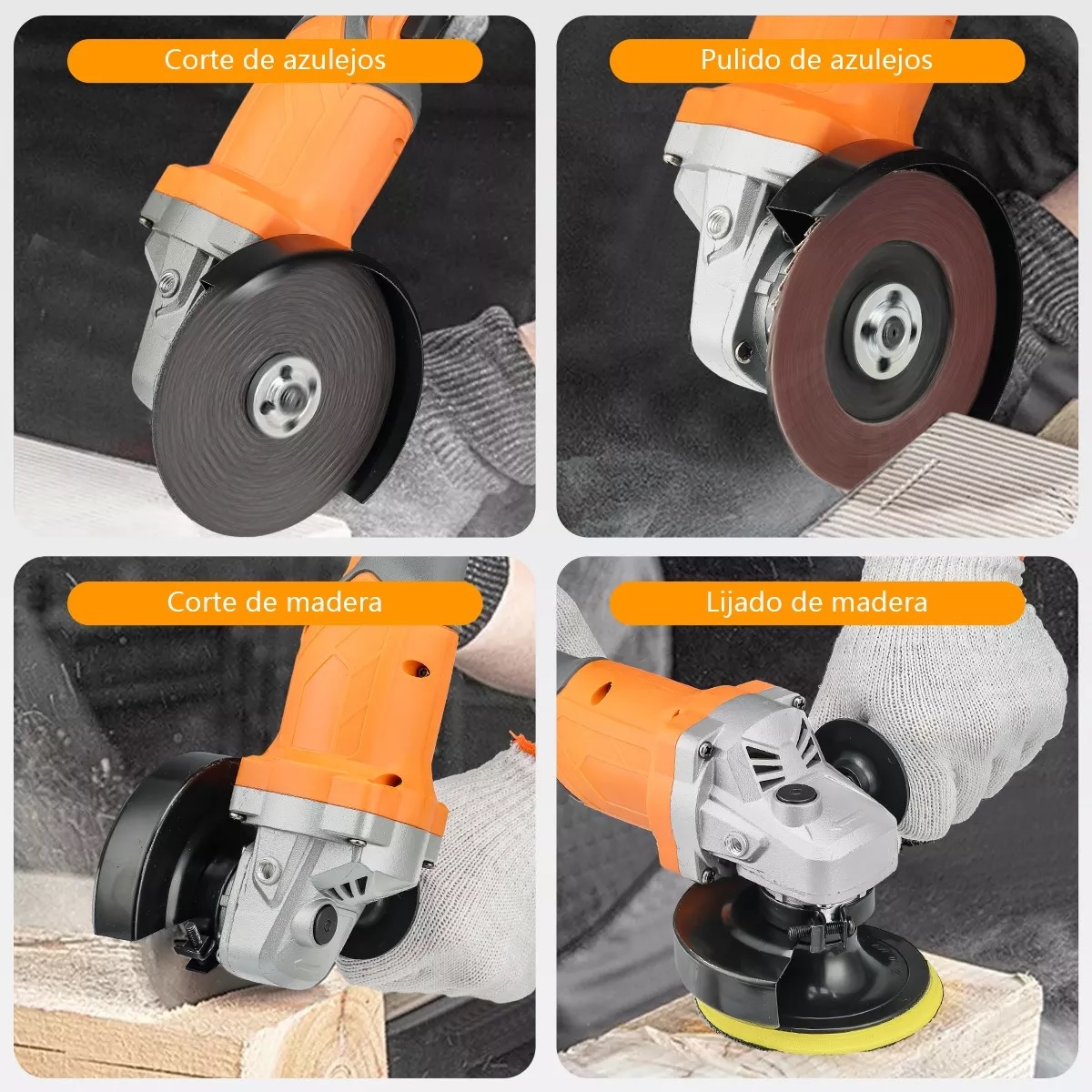 Esmeriladora Angular Inalámbrica Pulidora Amoladora+2bateria