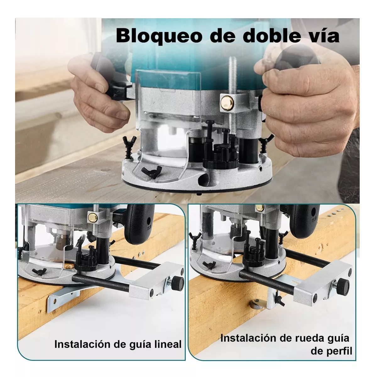Router Ajuste De 6 Velocidades 110v Con Accesorio 2000w