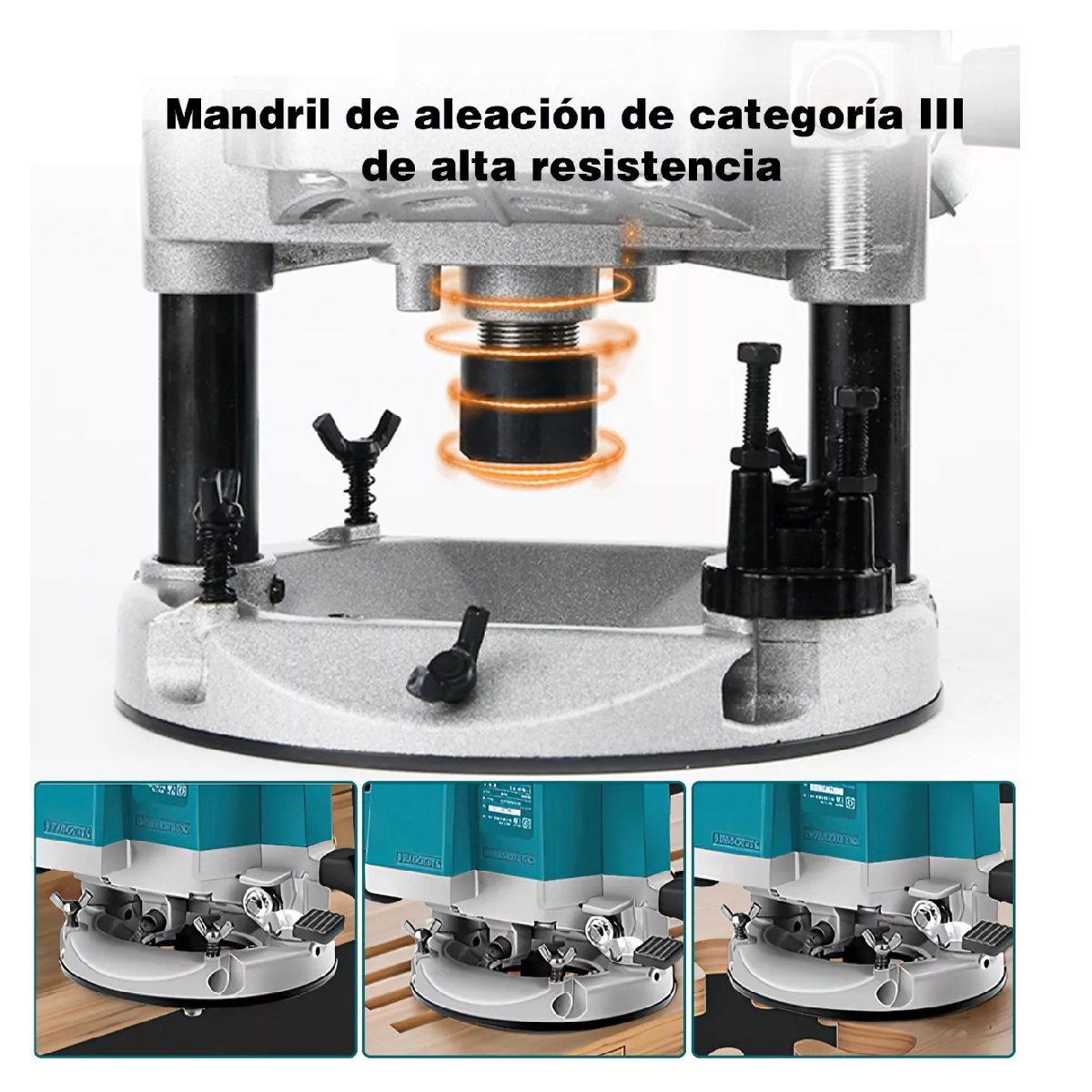 Router Ajuste De 6 Velocidades 110v Con Accesorio 2000w