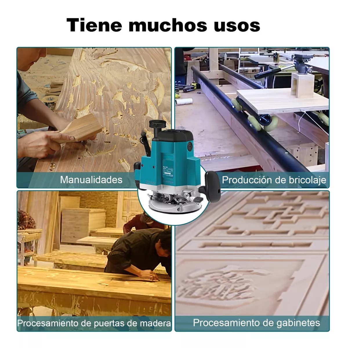 Router Ajuste De 6 Velocidades 110v Con Accesorio 2000w