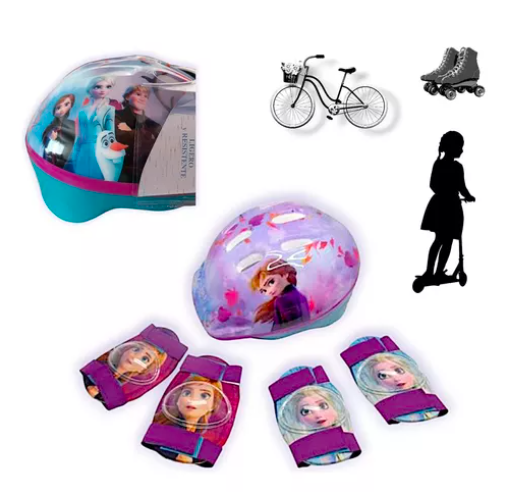 Set De Proteccion Bicicleta Scooter Triciclo Patines Frozen