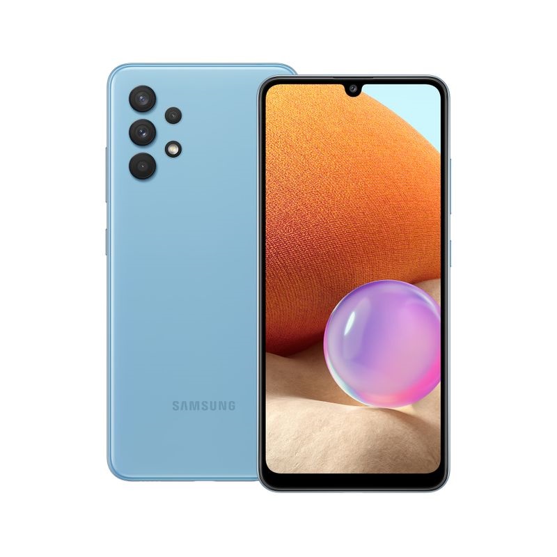 Celular Samsung Galaxy A32 Azul, Memoria de 128GB y 4GB de RAM, Desbloqueado, Equipo Clase A, Reacondicionado. 