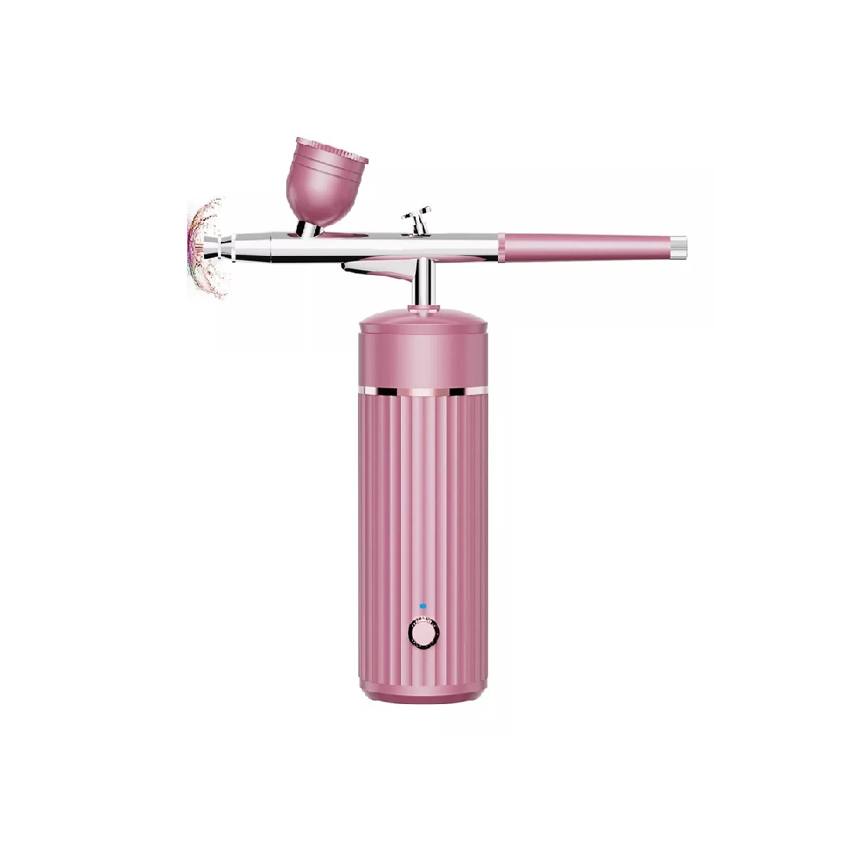 Kit De Aerógrafo Multiuso Inalámbrico Compresor Recargable Rosa