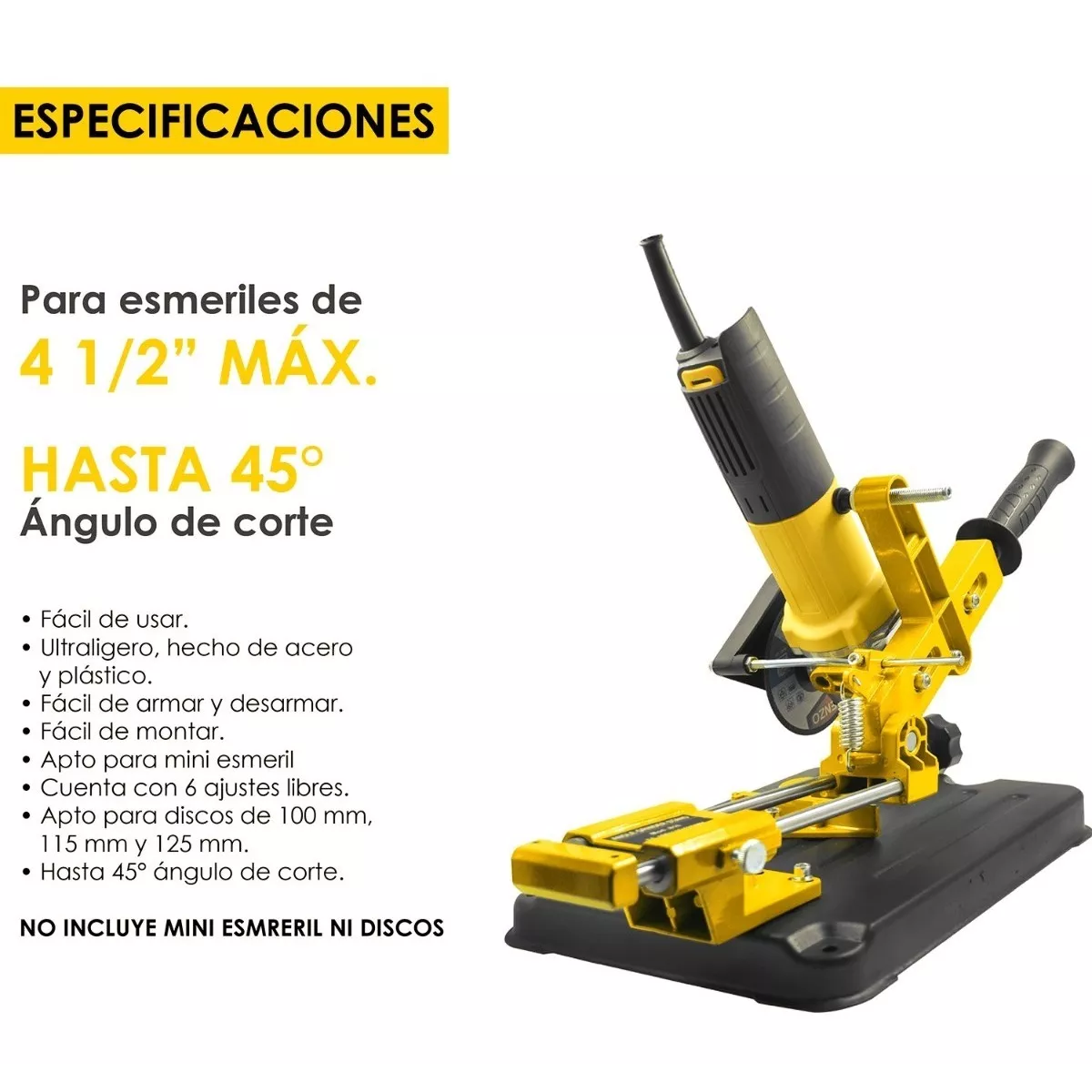 Soporte Esmeril Angular Amoladora Corte Diametro 100 A 125