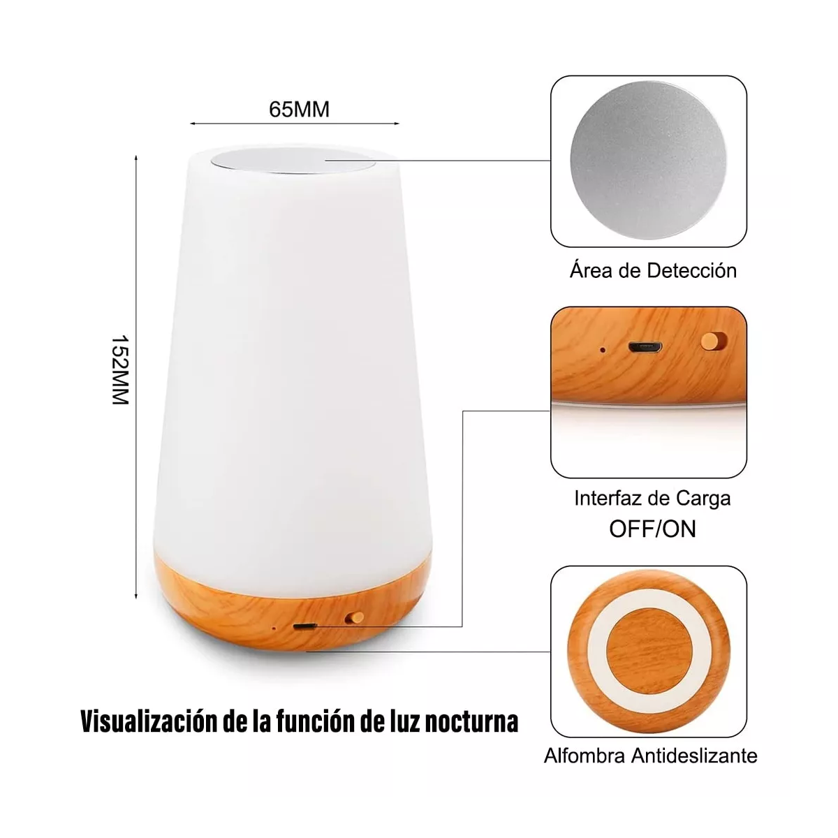 Lámpara De Noche 13 Colores Inteligente Bebe Control Tacti