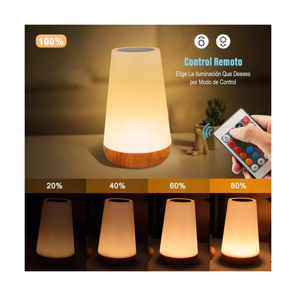 Lámpara De Noche 13 Colores Inteligente Bebe Control Tacti