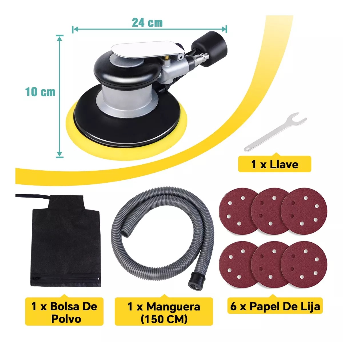 Lijadora Neumática Profesional Lijadora Roto Orbital De Aire