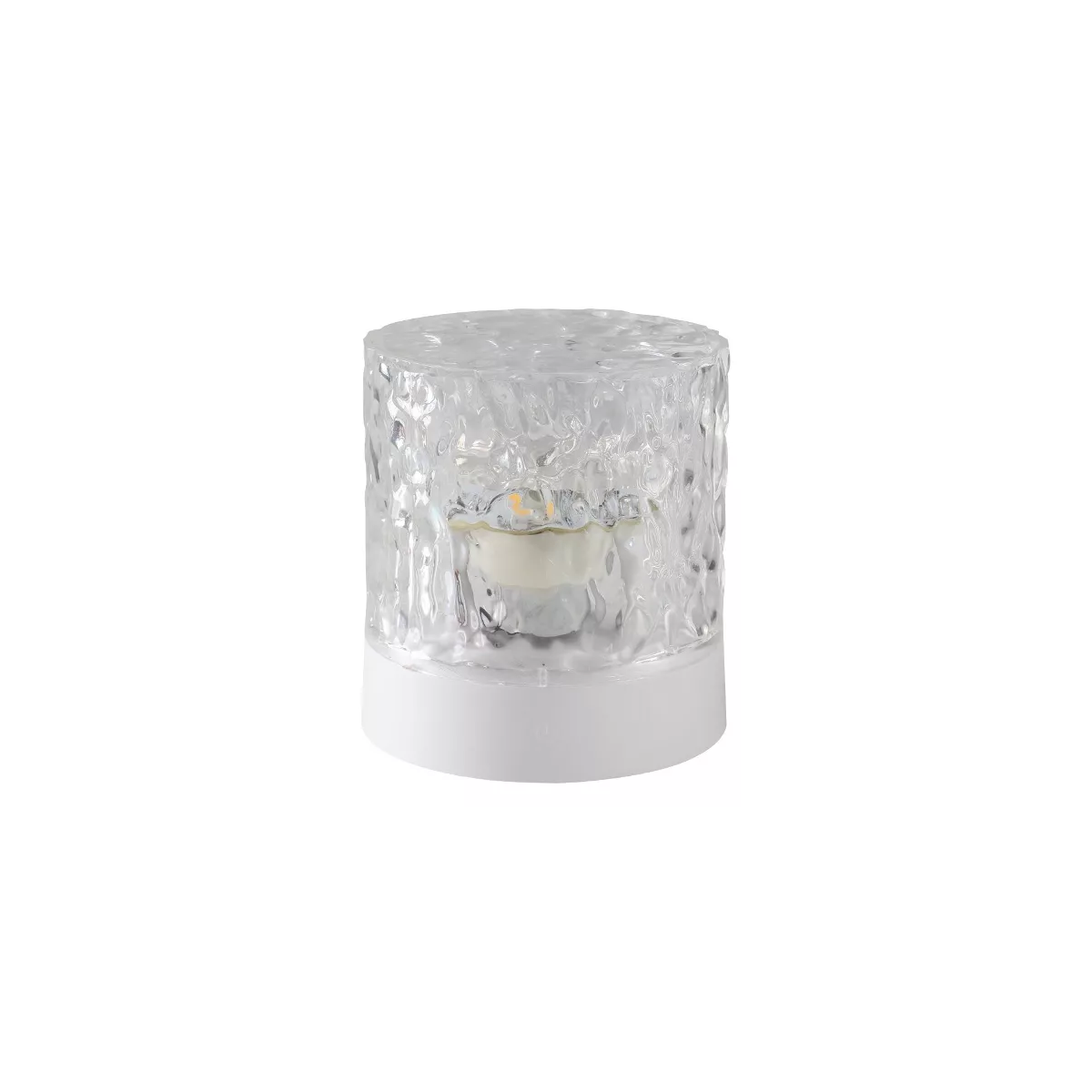 Lámpara Led Cristal Luz De Noche Recarga Giratorio Proyector