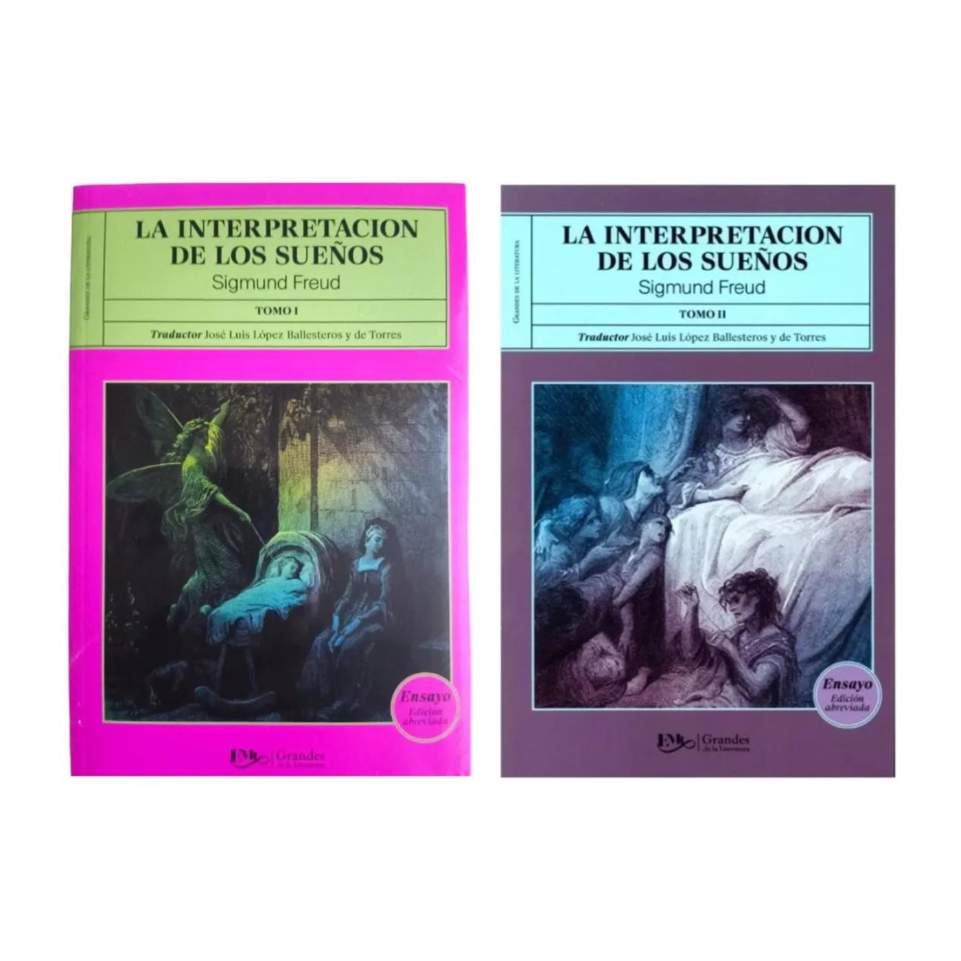 Paquete 2 Libros Interpretación de los Sueños Tomos 1 y 2 / Sigmund Freud/ Psicología 