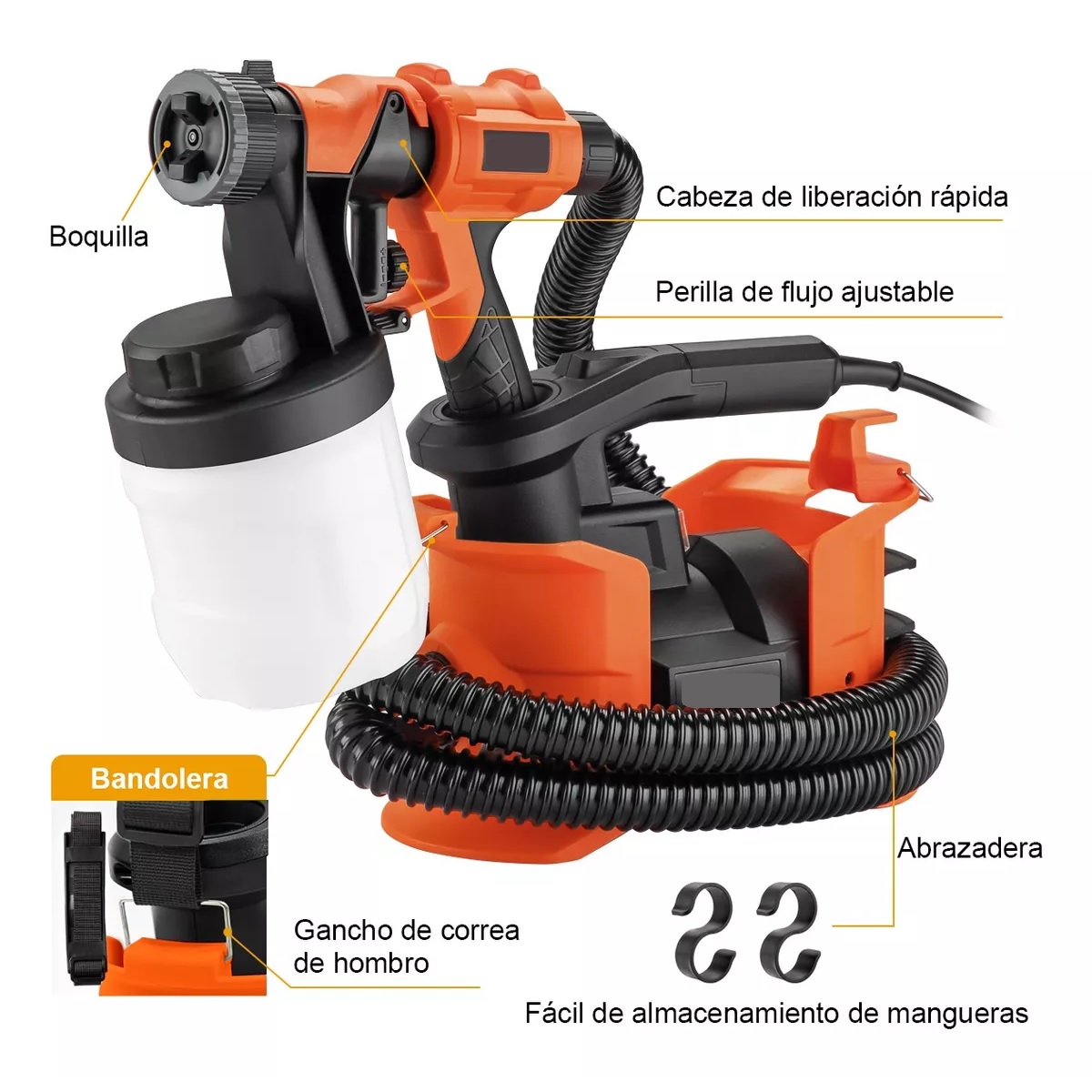 Pistola Eléctrica Para Pintar Hvlp De 1000w