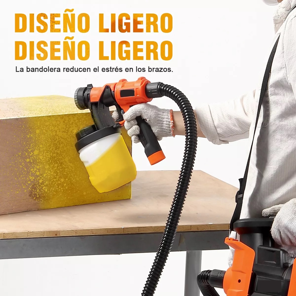 Pistola Eléctrica Para Pintar Hvlp De 1000w