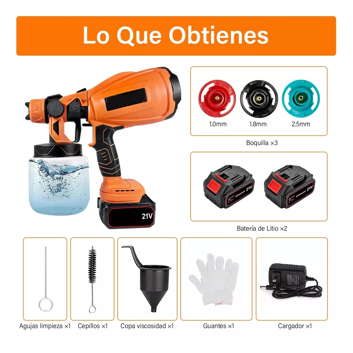 Pistola Para Pintar Inalámbrica Pulverizador Pintura Casas