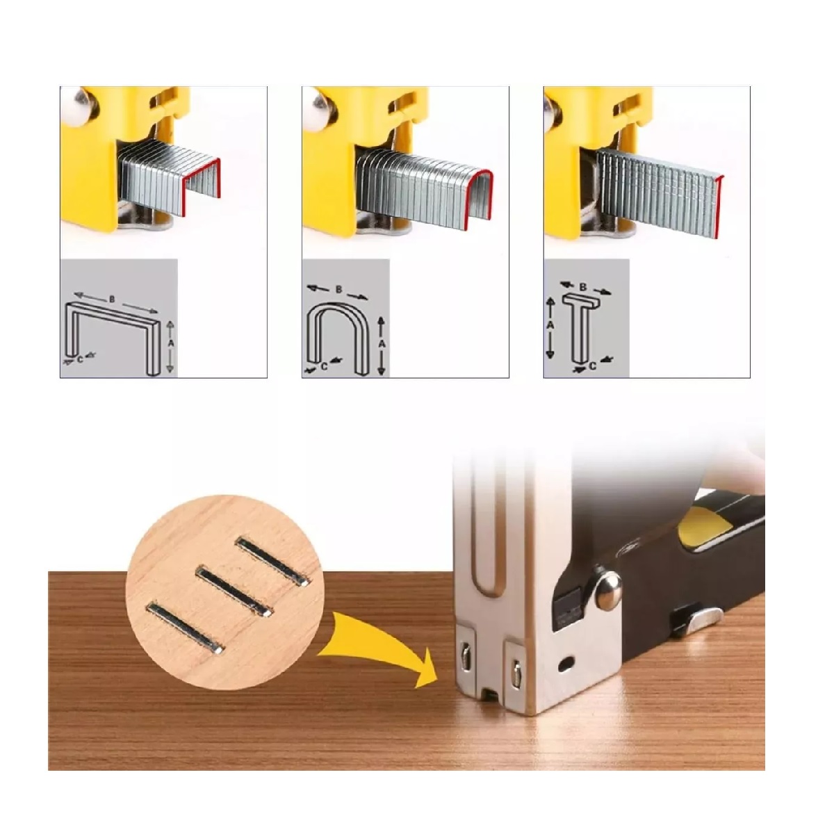 Engrapadora Tipo Pistola Para Tapiceria Con 900 Grapas 3 en 1