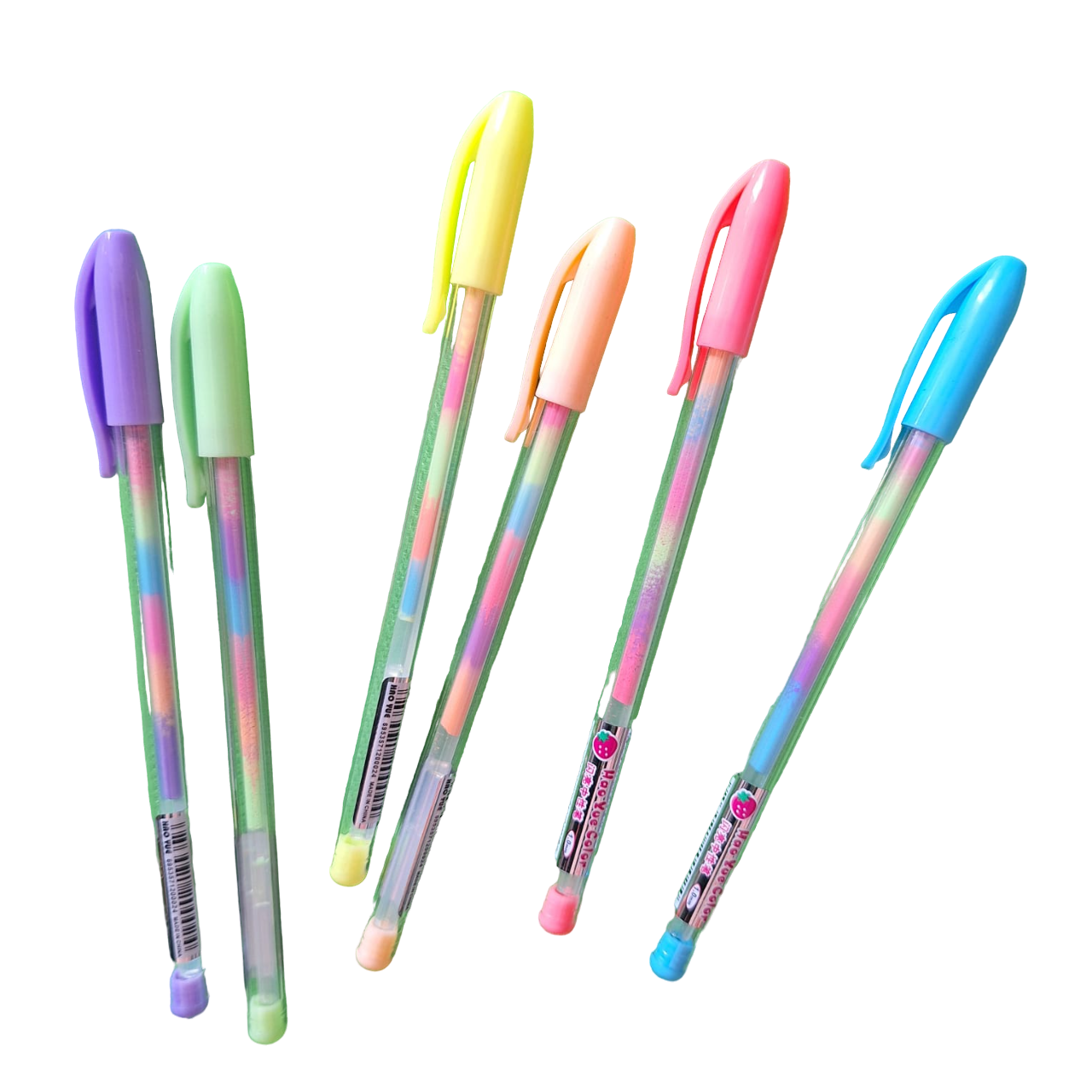 Paquete De 6 Bolígrafos Lapiceros Tinta De Gel Multicolor