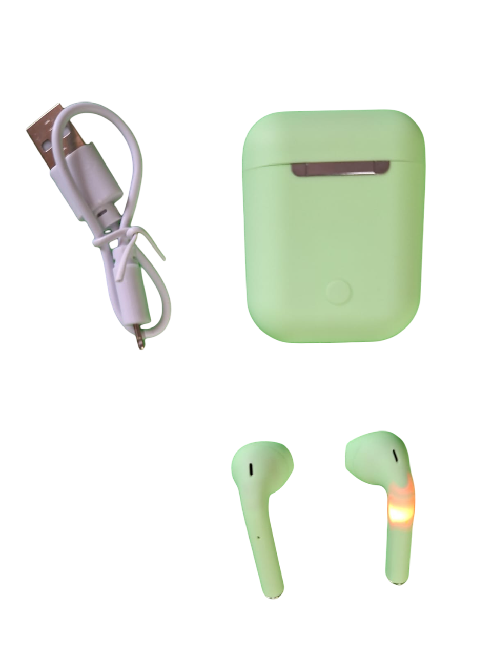 Audífonos Inalámbricos Bluetooth Excelente Sonido I12g Color Verde Claro