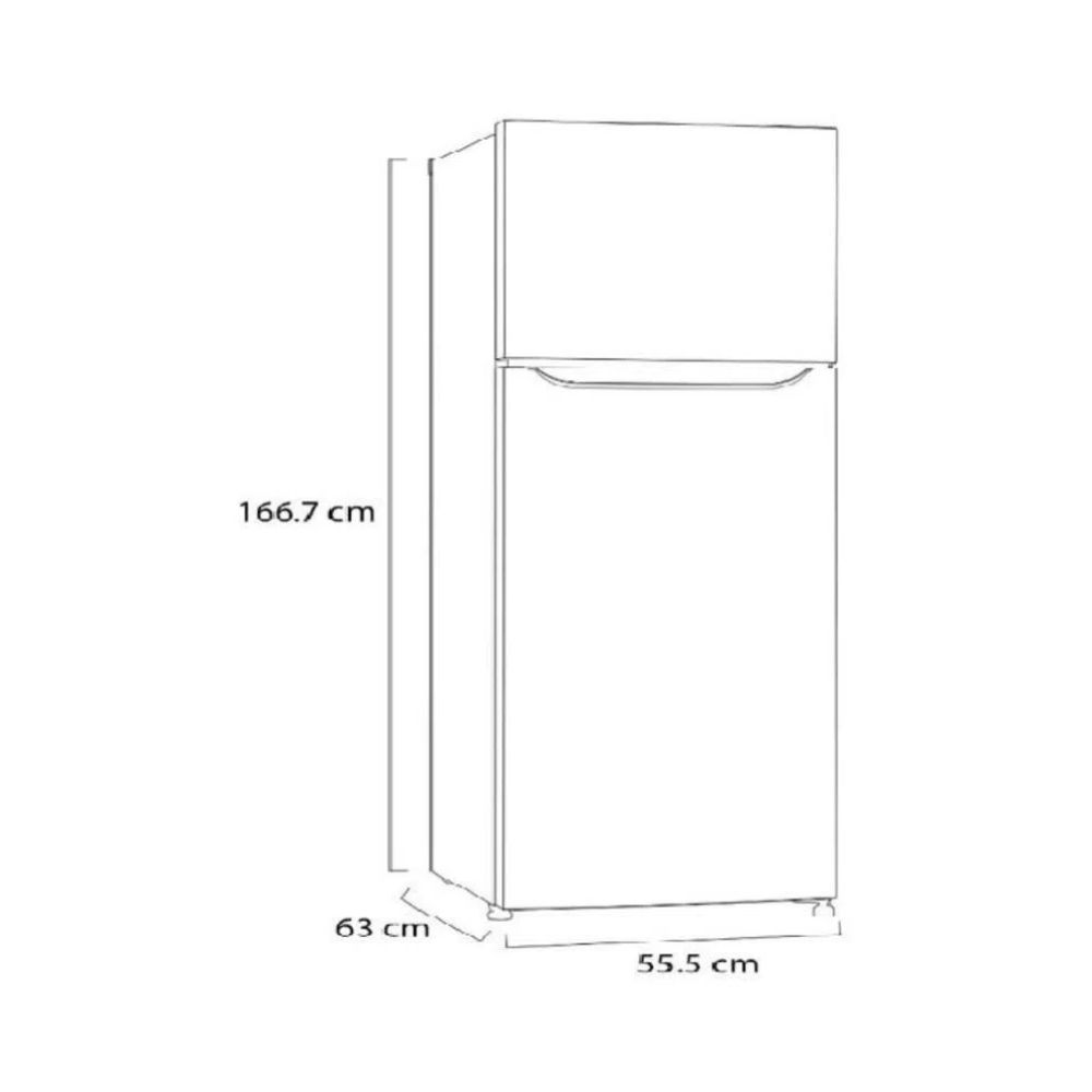 Refrigerador 9 pies top mount color silver marca winia.