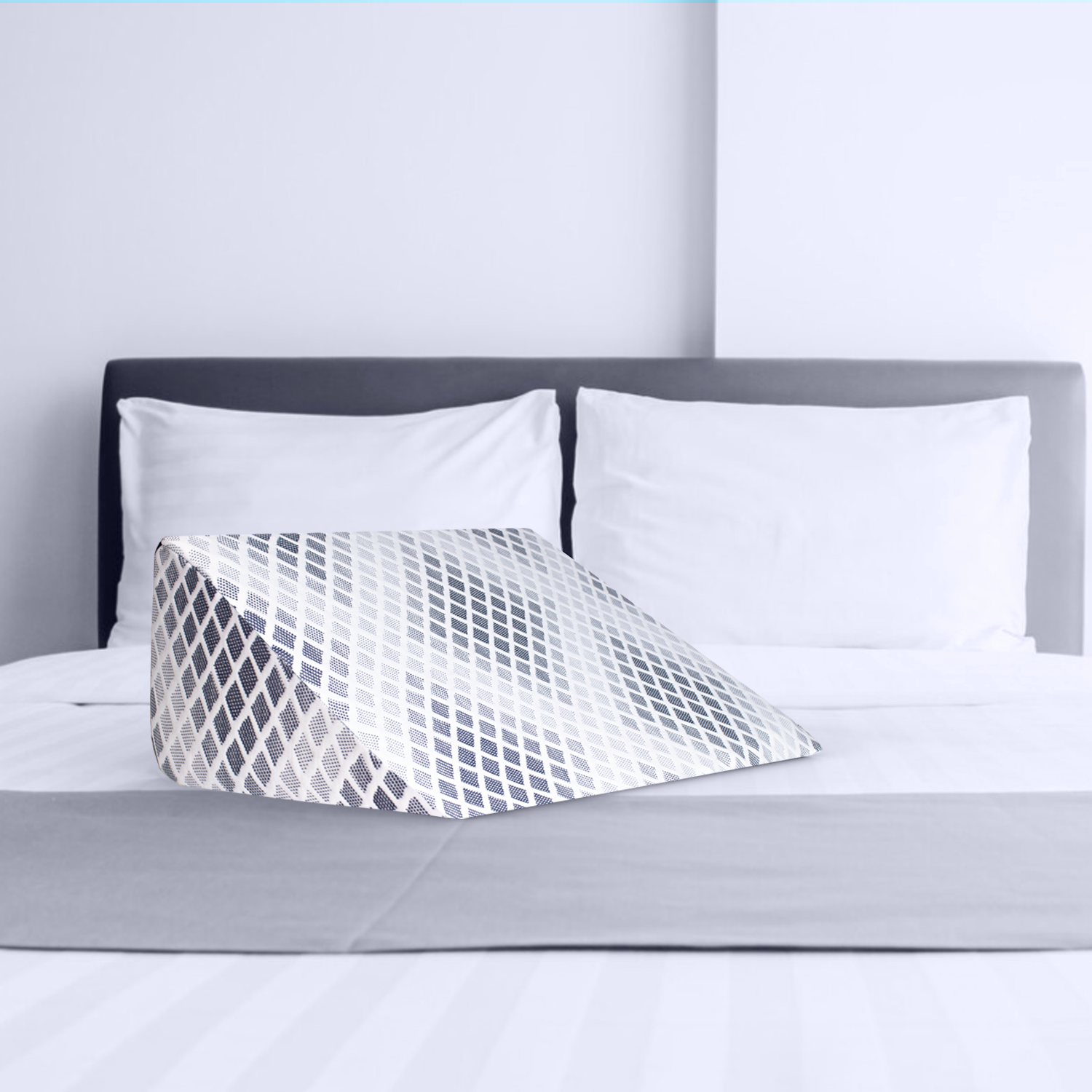 DR JOOHN Almohada de cuña para Cama | Diseño Antillagas | Apoyo Ajustable | Elevación de Pierna, Soporte de Espalda, antirreflujo y antirronquidos (Original)