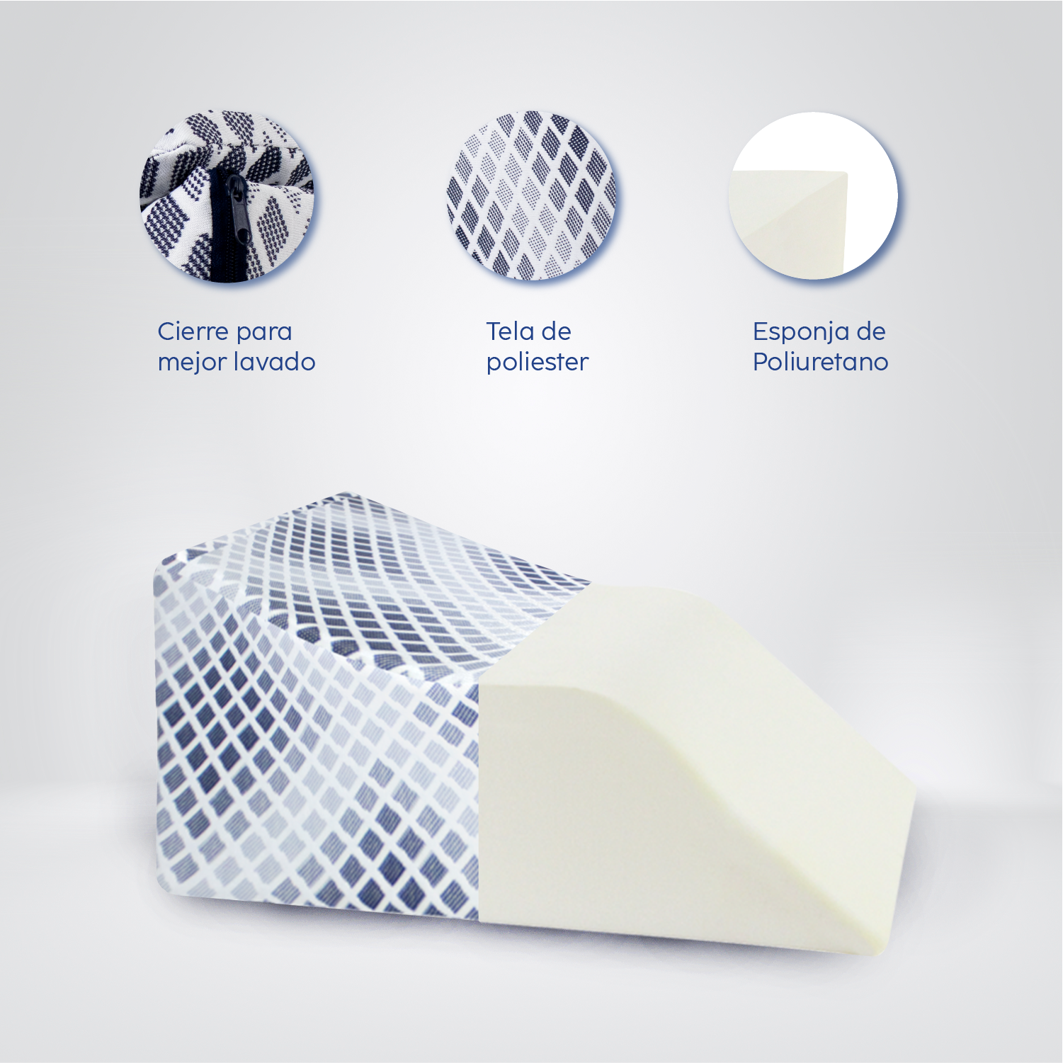 DR JOOHN Almohada elevación de piernas y disminución de pies hinchados | Diseñado para favorecer el Retorno venoso y disminuye Varices | 61 x 41 x 26 cm | Funda de algodón - poliéster (Original).