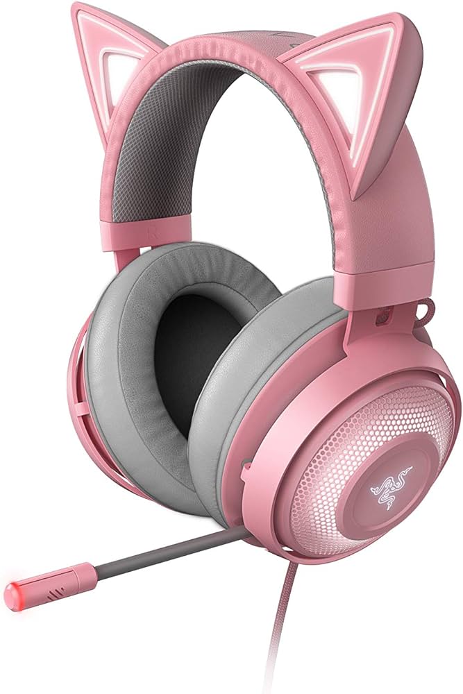 Audífonos Gamer Razer Kraken Kitty V2 Pro RGB Alámbrico Rosa