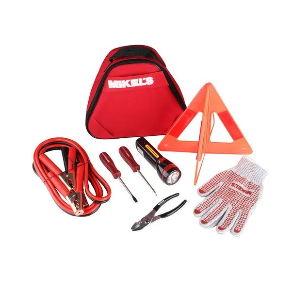 Kit de Auxilio Vial Mikel's Maleta Triangular con 7 Herramientas.