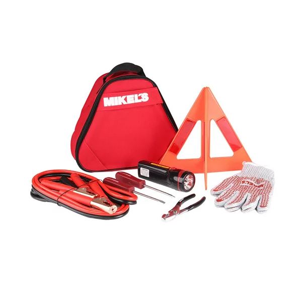 Kit de Auxilio Vial Mikel's Maleta Triangular con 7 Herramientas.