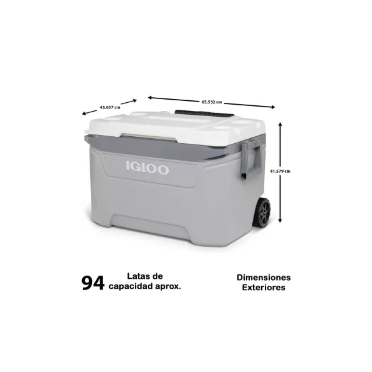 Hielera Igloo 56 Litros Sunset Roller Rueditas Portavasos.