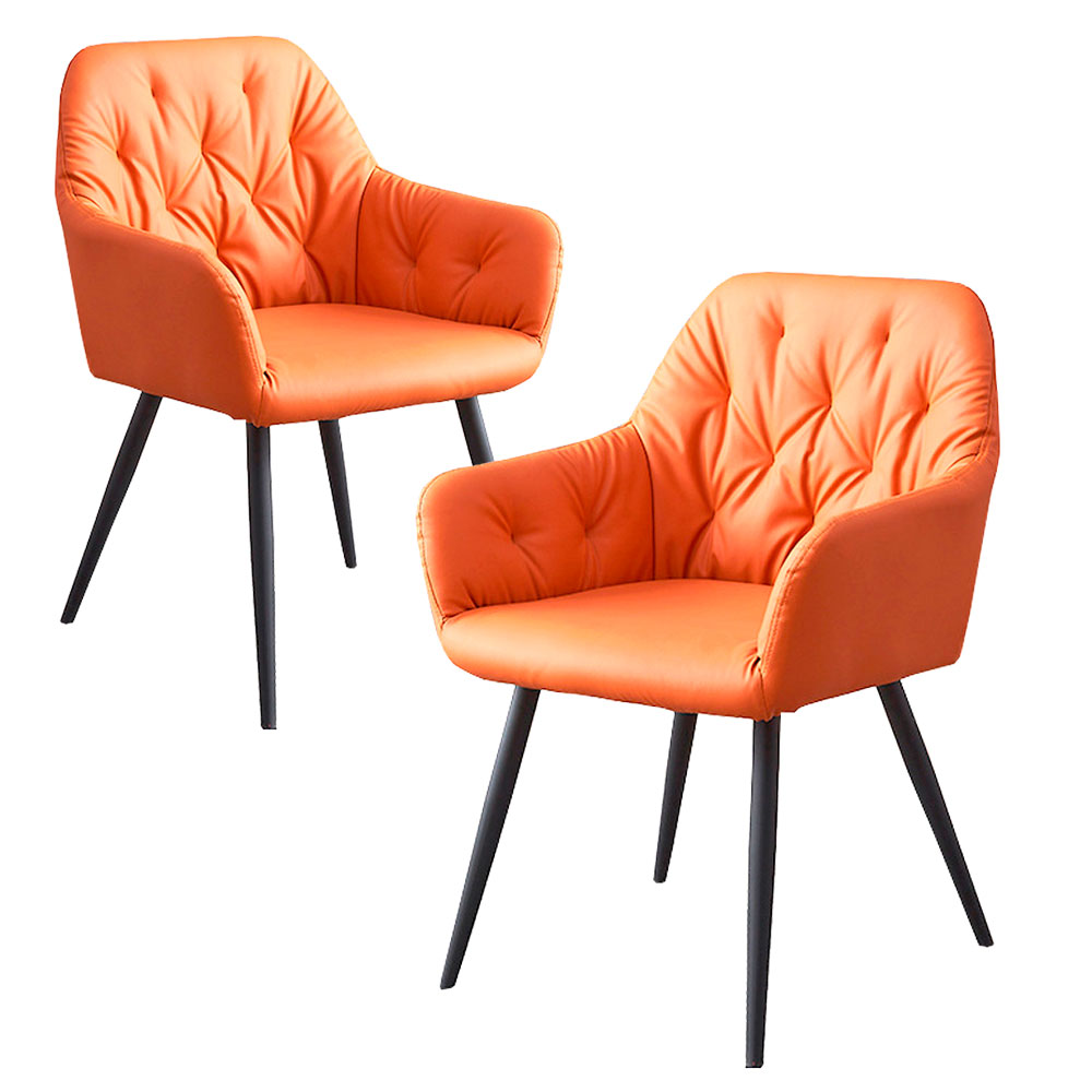 2 Sillas de Comedor Valencia/Naranja